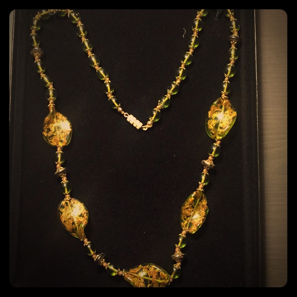 Venetian blown glass necklace